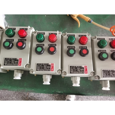 单路2灯2钮防爆操作柱 HZ-BZC-A2D2G